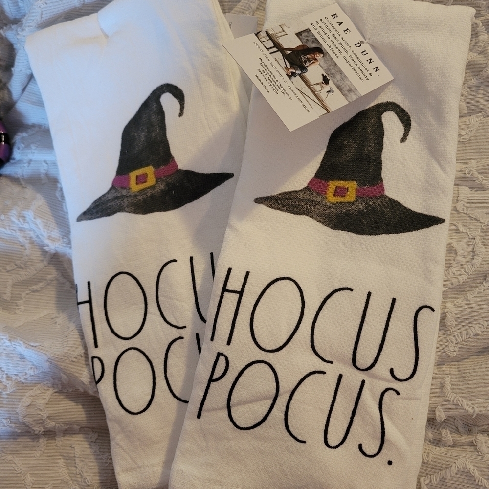 Rae Dunn kitchen towel "Hocus Pocus " 2 sets